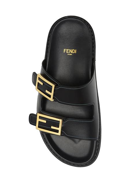 fendi black and white slides|Fendi feel slides.